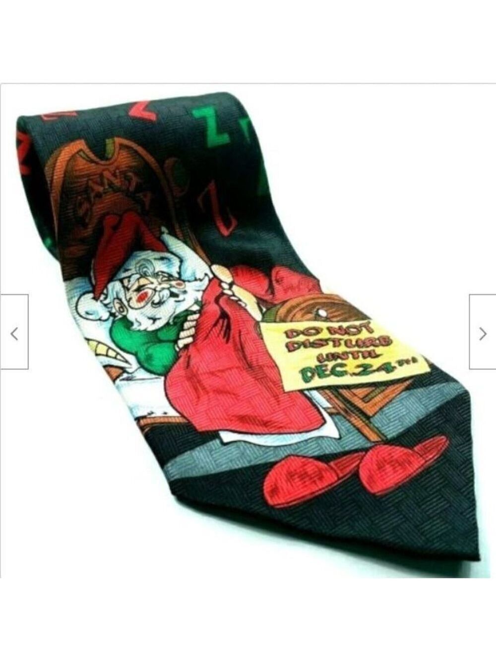 Santa Claus Sleeping Silk Tie